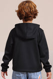 Sudaderas familiares de Halloween con capucha Black Devil Pumpkin Print