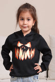 Sudaderas familiares de Halloween con capucha Black Devil Pumpkin Print