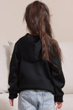 Sudaderas familiares con capucha con estampado de texto de Halloween negro