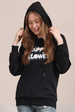 Sudaderas familiares con capucha con estampado de texto de Halloween negro