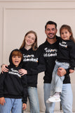 Sudaderas familiares con capucha con estampado de texto de Halloween negro