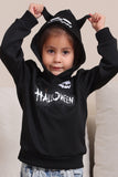 Sudadera con capucha de disfraz familiar de Halloween negro