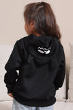 Sudadera con capucha de disfraz familiar de Halloween negro