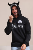 Sudadera con capucha de disfraz familiar de Halloween negro