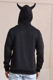 Sudadera con capucha de disfraz familiar de Halloween negro