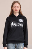 Sudadera con capucha de disfraz familiar de Halloween negro