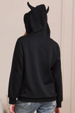 Sudadera con capucha de disfraz familiar de Halloween negro