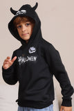 Sudadera con capucha de disfraz familiar de Halloween negro