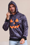 Disfraz familiar con capucha gris de Halloween Pumpkin Pattern