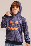 Disfraz familiar con capucha gris de Halloween Pumpkin Pattern