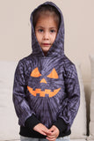 Disfraz familiar con capucha gris de Halloween Pumpkin Pattern