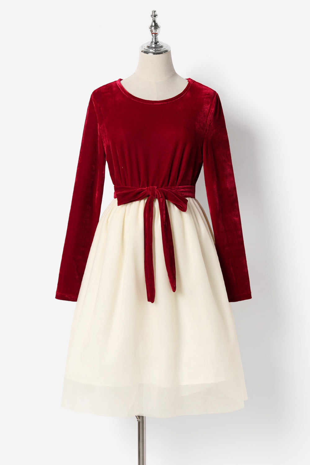 Trajes de manga larga a cuadros rojos para fiestas a juego para la familia