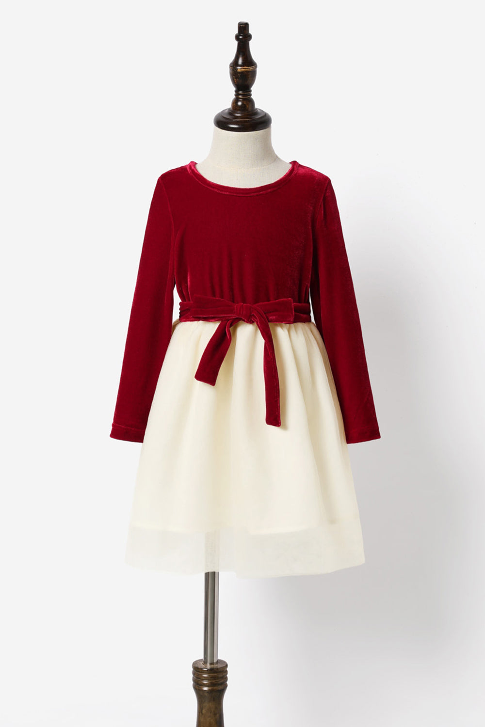 Trajes de manga larga a cuadros rojos para fiestas a juego para la familia