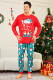 Pijamas a juego para la familia con estampado de Santa Claus de Merry Christmas rojo