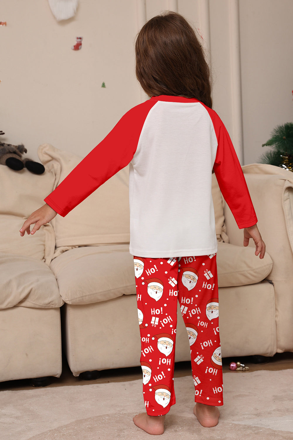 Pijamas de Navidad a juego con estampado de Santa Claus rojo
