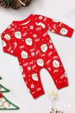Pijamas de Navidad a juego con estampado de Santa Claus rojo