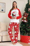 Pijamas de Navidad a juego con estampado de Santa Claus rojo