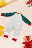 Conjunto de pijamas a juego con estampado de cuadros verdes Merry Christmas