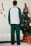 Conjunto de pijamas a juego con estampado de cuadros verdes Merry Christmas