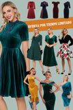 Oferta Por Tiempo Limitado Mini Vestido de Terciopelo (1 Pieza - Estilo y Color Aleatorios)