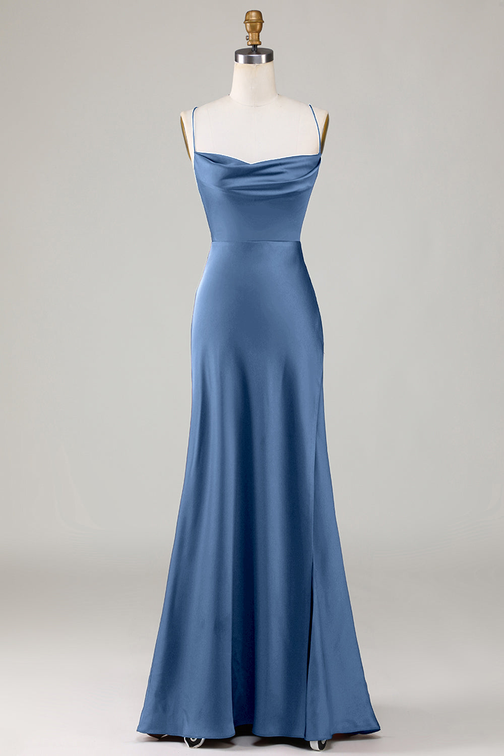Vestido de Dama de Honor Borgoña Tirantes de Espagueti