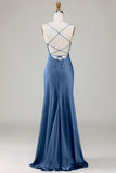 Vestido de Dama de Honor Borgoña Tirantes de Espagueti