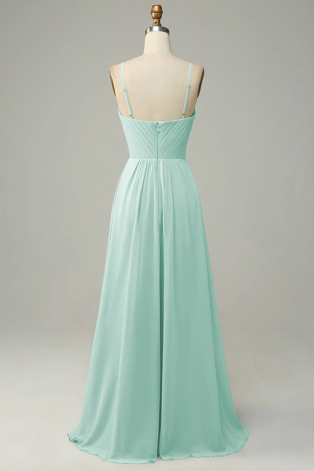 Tirantes de Espagueti Vestido de Dama de Honor Sin Mangas Lila