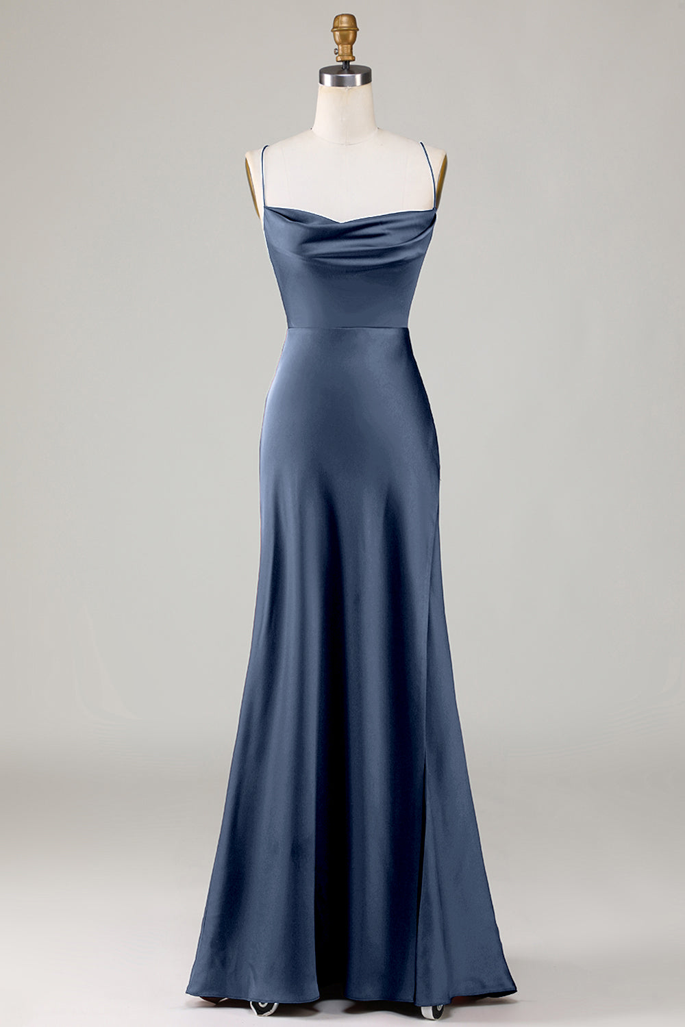 Vestido de Dama de Honor Eucalipto Tirantes de Espagueti
