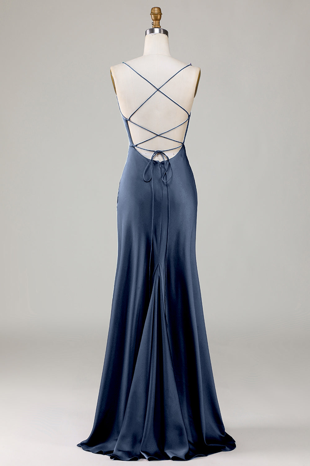 Vestido de Dama de Honor Eucalipto Tirantes de Espagueti