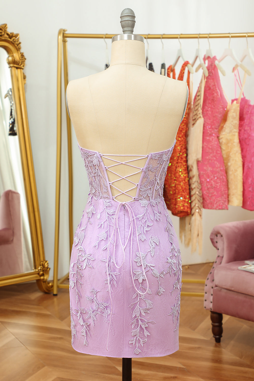 Ajustado Azul Real Vestido de Cóctel Con Apliques