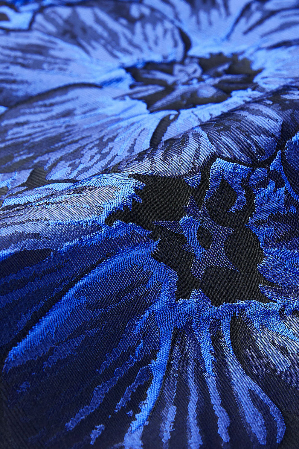 Solapa de Pico Jacquard Azul Real Un Solo Pecho Traje de Fiesta