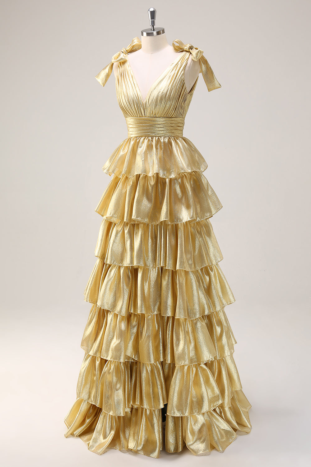 Vestido de fiesta fucsia fucsia con escote en V de línea A de princesa con abertura