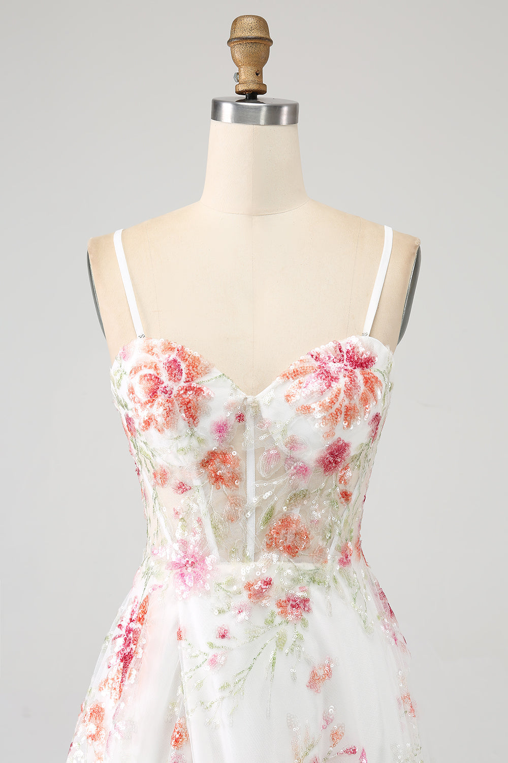 Vestido de fiesta largo largo con lentejuelas de flores de línea A negro