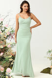 Vestido de Dama de Honor Sirena Verde