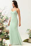 Vestido de Dama de Honor Sirena Verde