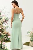 Vestido de Dama de Honor Sirena Verde
