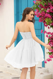 Corsé Blanco Desmontable Mangas Largas Vestidito Blanco