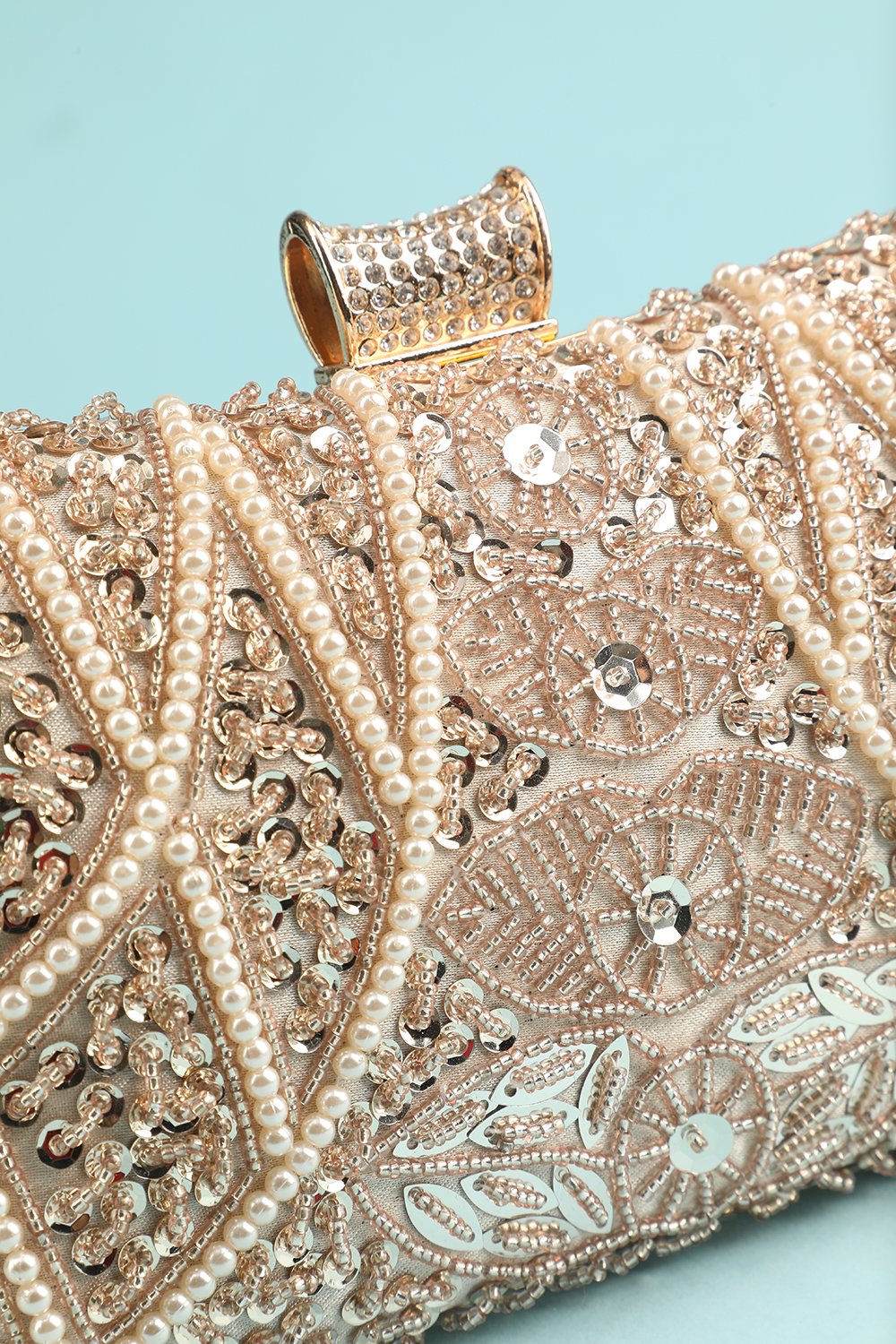 Bolso de bordado Reto Perla