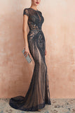 Vestido de fiesta con cuentas de sirena