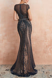 Vestido de fiesta con cuentas de sirena