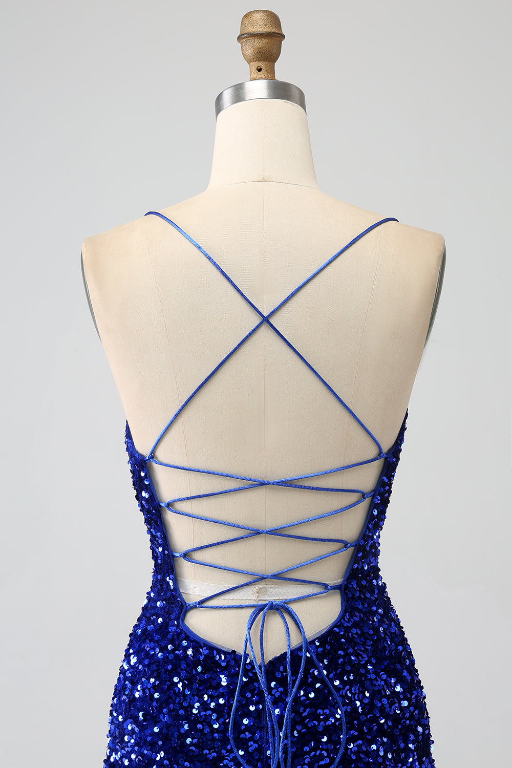 Vestido de fiesta de lentejuelas con escote en V con tirantes de sirena fucsia y lentejuelas con abertura