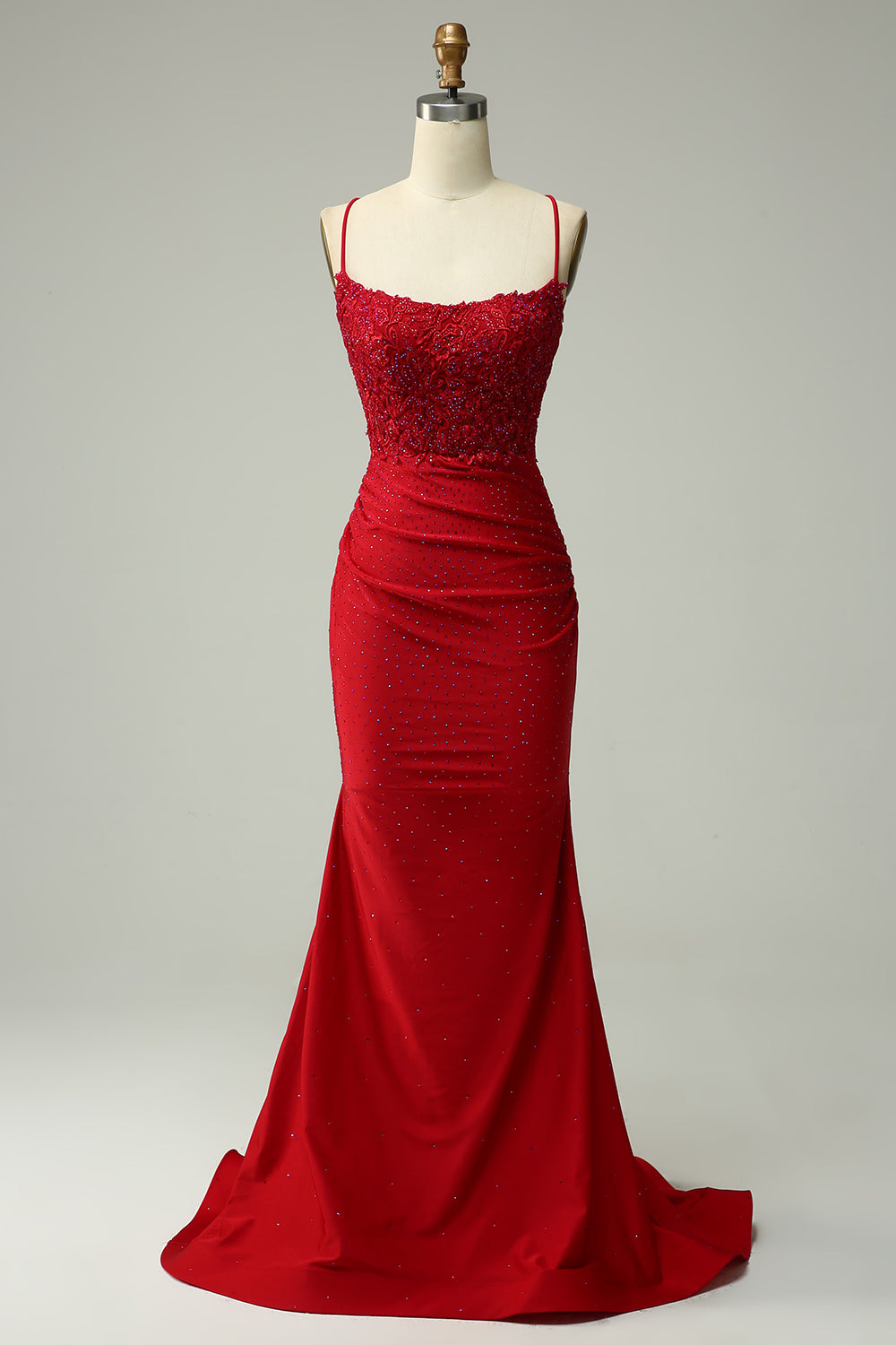 Sirena Halter Vestido de Graduación Verde Oscuro