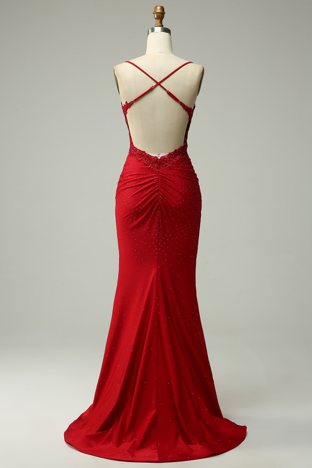 Sirena Halter Vestido de Graduación Verde Oscuro