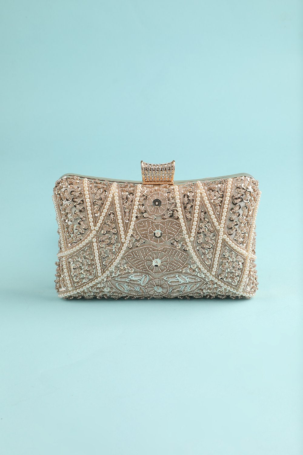 Bolso de bordado Reto Perla