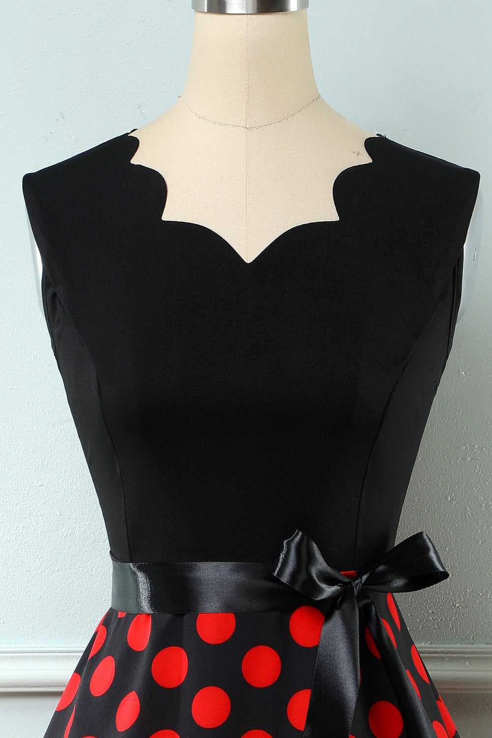 Red Dots Vintage 1950s Vestido