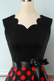 Red Dots Vintage 1950s Vestido
