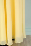 Vestido largo con cuello en v amarillo
