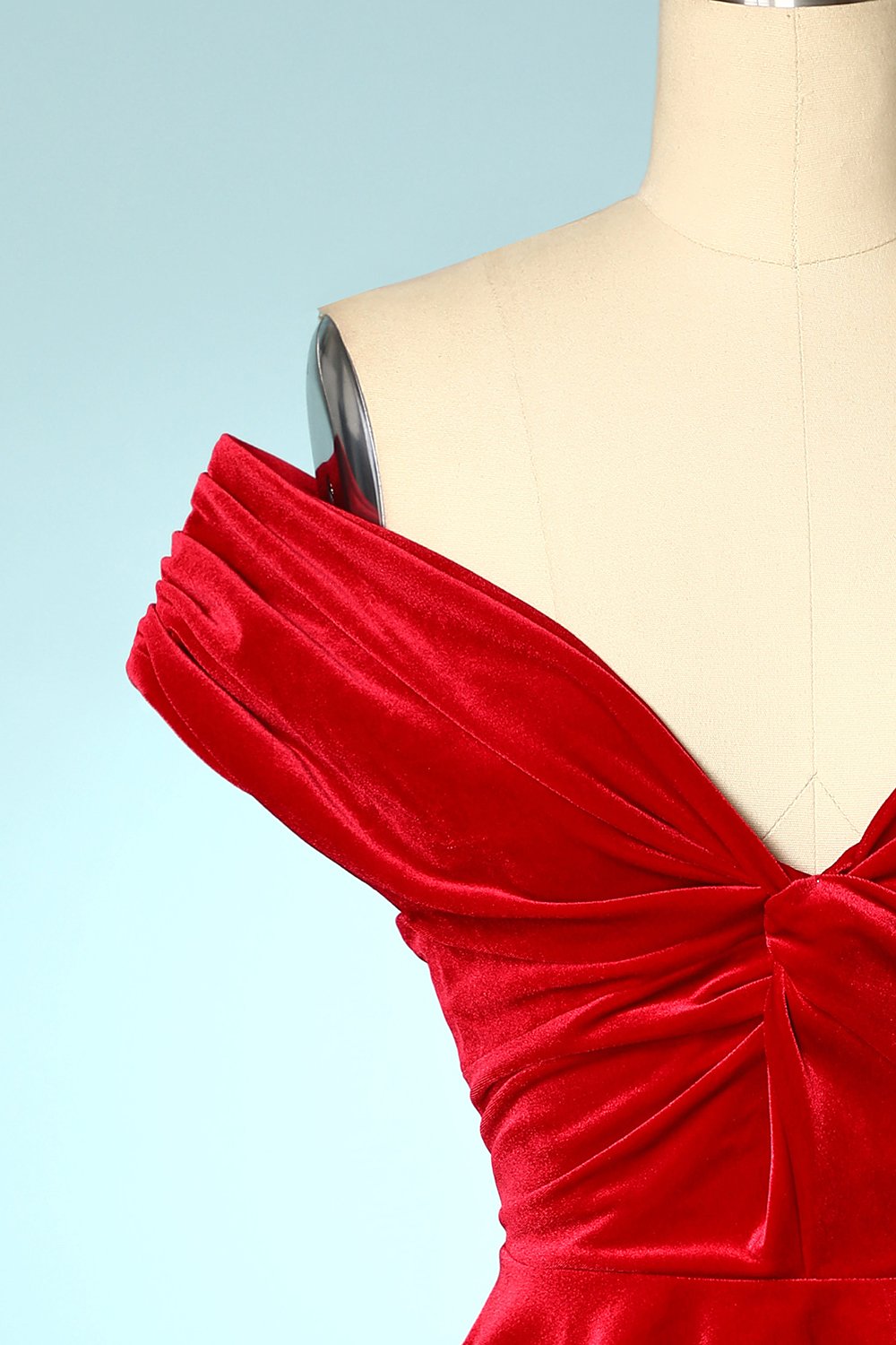 Tops cortos de terciopelo rojo