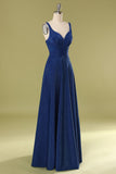 Vestido de fiesta largo azul real