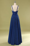 Vestido de fiesta largo azul real